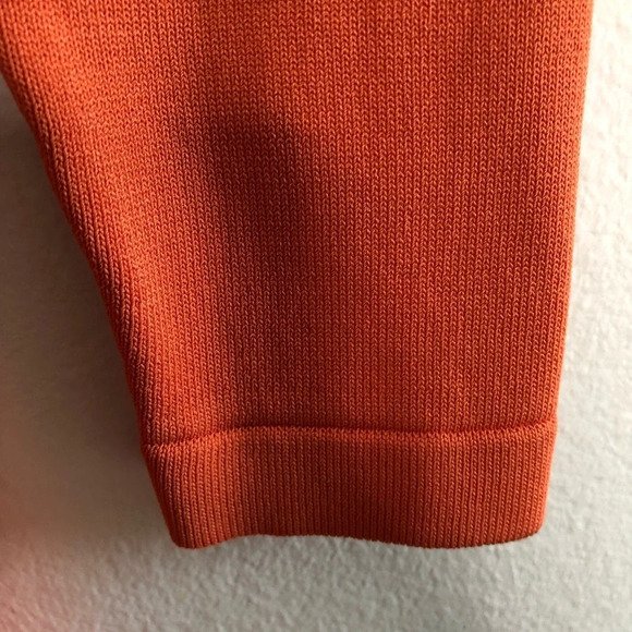 NWT Anthropologie Callahan Orange Tie Front Cut-Out Stretch Knit Midi Dress XS - Picture 5 of 13